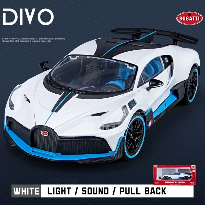 1:18 Scale Bugatti Divo Alloy Car Model Light & Sound Effect Diecast