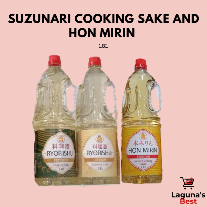 Suzunari Cooking Sake and Hon Mirin 1.8 liters Lazada PH
