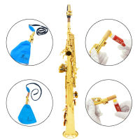 B-Drop Soprano Sax ดัดคอตรงคอแถบผ้า Cork วางเครื่องดนตรีอุปกรณ์เสริม Sax ดัดคอชุด