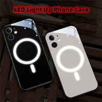 เคสโทรศัพท์กระจกเทมเปอร์เรืองแสงไฟ LED สมาร์ทสำหรับ Honor 50 60 70 80 Pro V40 Play5 Huawei Nova 7 8 9 10 11เคสเรืองแสง (ลดราคาพิเศษ)