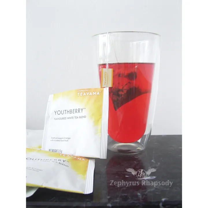 Starbucks Teavana ชาสุดเทพหอมฟิน Youthberry White Tea บรรจุ 1 ซอง