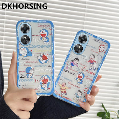 DKHORSING OPPO ปลอกอ่อนโดราเอมอนน่ารัก A78 5G รูปการ์ตูนเคสโทรศัพท์กันกระแทก OPPO A78เคส2023