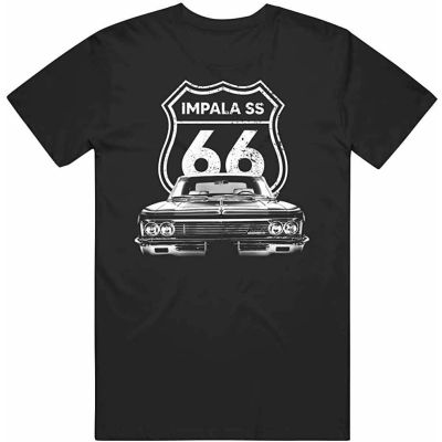 เสื้อยืดผ้าฝ้าย พิมพ์ลาย Chevy Impala Ss 1966 NFmbap20NJfecp17 SL4A
