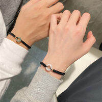 กำไลข้อมือคู่แบบหัวเข็มขัด Ping An กำไลข้อมือคู่สไตล์สำหรับทั้งหญิงและชาย Hotan Jade Braided Hands สำหรับวันวาเลนไทน์ของแฟน Giftsdhdh