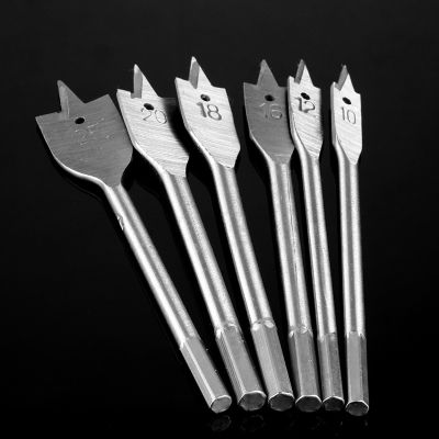 【CW】 6pcs/set 10/12/16/18 /20/25 Wood Flat Set Woodworking Spade Bits foret bois woodworking tools for drill taladro
