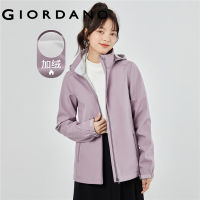 Women Jackets Polar Fleece-Lined Detachable Hood Windbreakers Solid Color Windproof Fashion Cal Jackets 05373713