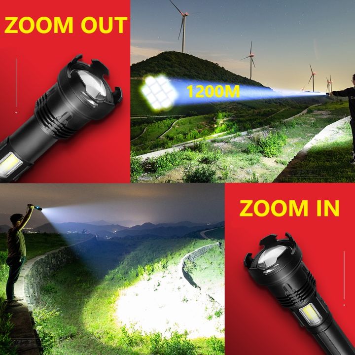 new-upgrade-xhp160-powerful-led-flashlight-torch-rechargeable-tactical-flashlights-18650-xhp50-2-usb-high-power-zoom-flash-light