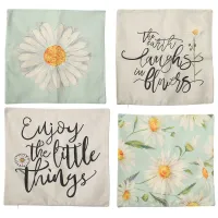 Summer Decorations Pillow Covers Daisy Quote Floral Pillows Decorative Throw Pillows Spring Summer Farmhouse Decor