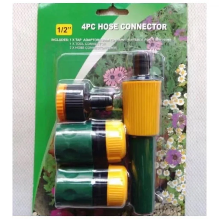 COD HOSE NOZZLE CONNECTOR 4PC SET Lazada PH