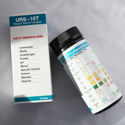 Complete 10-in-1 Urine Test Strips 100ct Urinalysis Dip-Stick Testing Kit Leukocytes Nitrite Urobilinogen Protein PH P15F Inspection Tools