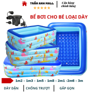 Bể phao bơi cho bé 3 tầng - Hồ bơi trẻ em khổng lồ thành cao đế chống trượt