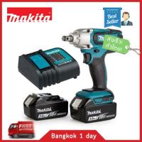 MAKITA DTW190RFE 1/2"นิ้ว บล๊อกไร้สาย 18V. พร้อมแบตเตอรี่ (BL1830B) 2 ก้อน + แท่นชาร์จ (DC18RC) แบตก้อนดำ ใช้กับเครื่องมือไร้สาย มากีต้า 18V ได้ 300รุ่น แท่นชาจและกระเป๋า ส่งฟรี! มีประกัน!