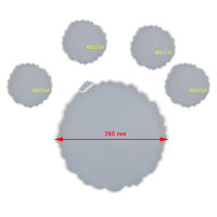 TC081 DIY Round Tray Coaster Resin Mold Silicone Crystal Irregular Epoxy Silicon Mould Craft Jewelry Making