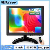 Miker 8 "กล้องวงจรปิดรักษาความปลอดภัย1024X768หน้าจอ IPS 4:3รองรับอินพุต Hdmivgaavbnc พร้อมรีโมทคอนลและลำโพงในตัว