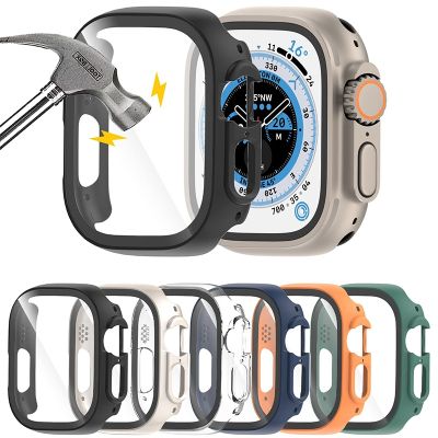 Glass Case For Apple Watch Ultra 49mm Strap Smartwatch PC Bumper Screen Protector Tempered Cover iwatch series band Accessories