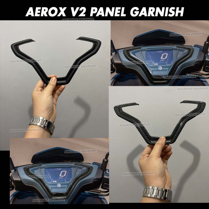 Aerox V2 panel garnish matte black / carbon fiber Plug and Play type ...