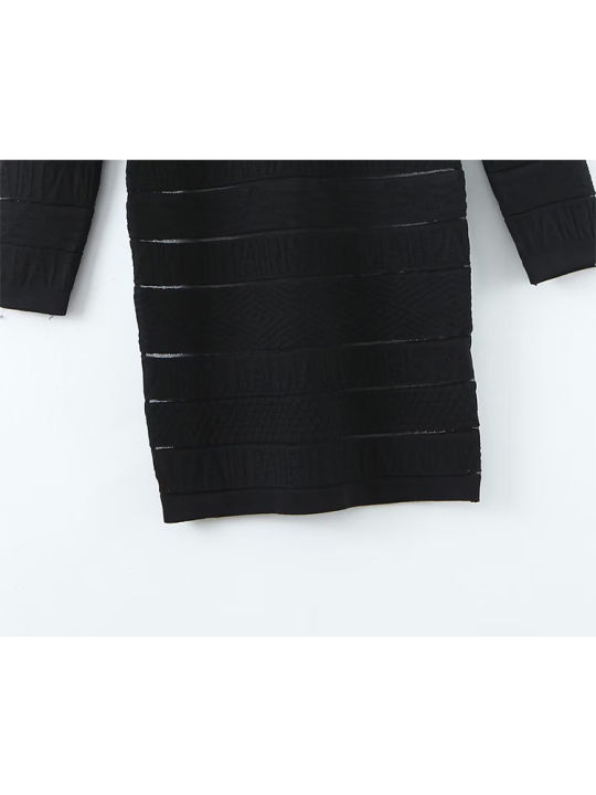 yenkye-ผู้หญิง2022แฟชั่นซิปถักชุดวินเทจสีดำแขนยาวหญิง-b-odycon-มินิเซ็กซี่ชุดฤดูใบไม้ร่วงเสื้อคลุม