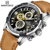 ZZOOI Luxury Brand NAVIFORCE Fashion Men Watch Waterproof Luminous Sport Watches Male Genuine Leather Strap Clock Relogio Masculino