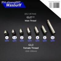 WASOURLF 1 Piece Adapter 1/2 Inch Male Thread Transfer 1/2 Female Connector Extended Pipe Stainless Steel Bathroom Kitchen
