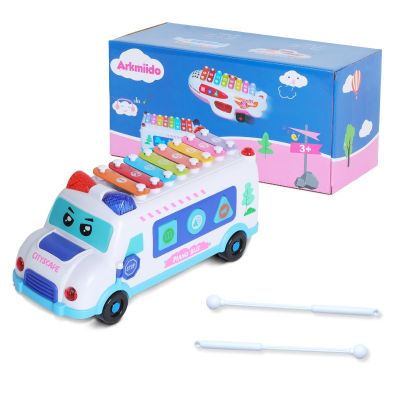 [COD] Childrens educational eight-tone hand-knock piano bus 8-month-old baby puzzle-beating 1-2-3-year-old music toy