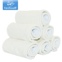 EezKoala 5/10 pcs 4 layers Bamboo Cotton Cloth Diaper Insert Washable Cloth Nappy for Baby Diapers 35x13.5cm Baby diaper insert