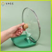 VHGG 2 pcs Plastic Spoon Rest 6.8 Inches Green Lid Holder Beautiful Plastic Pot Lid Bracket Kitchen