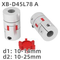 XB D45L78A Three Jaws Coupler Aluminium Plum Flexible Shaft Coupling Motor Connector CNC Flexible Couplings 8mm 25mm