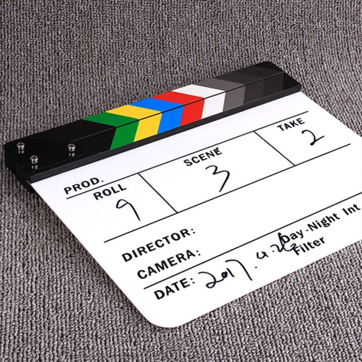 recording-director-clapperboard-notice-plate-clapper-board-tv-movie-acrylic-clapboard-film-video-professional-props