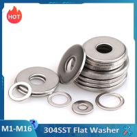 M1.6 M2 M2.5 M3 M4 M5 M6 M8-M14 304 Stainless Steel Flat Washer Plain Gasket A2 Spacer for Screw Bolt Flat Metal M3 Washer