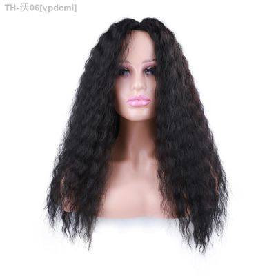 Long Synthetic Wig Natural Black Color Loose Deep Curly Hair Wig Afro Curly Wigs for Women Black Curly Synthetic Wig Puffy Hair [ Hot sell ] vpdcmi