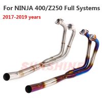 For NINJA 400 Z400 NINJA 250 Exhaust Full Systems Motorcross Front Pipe Stainless Steel Pitbike Racing Motorcycle Muffler Z250