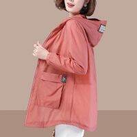 【CC】 Womens Jacket Protection Clothing Korean Hooded Mid-length  Anti-UV Outdoor Loose Top