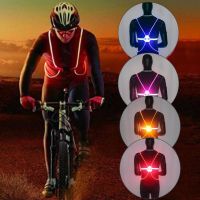 LED Fiber Optic Night Running Ride Color Luminous Vest High Visibility Night Outdoor Activity Safety Bike