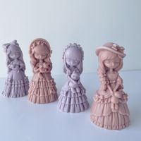 3D Home Decor Handmade Soap Plaster Candle Molds For Candle Making Candle Molds Silicone Little Princess Doll Shape