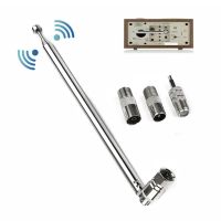 1set/10sets Telescopic DAB FM Radio Aerial Adapter HiFi AV Receiver Mini System Aerial Antenna Length 750mm 7 Sections Universal Electrical Connectors