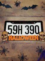 Car License Plate Framewith Skull Series For Halloween Car Frames Cool License Plate Printed Frame Cover Auto Standard Size With