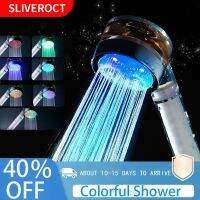 ZANE Colorful Led Shower Head High Pressure Water Saving Hand Held Replacement Bathroom Shower Head Set Rain Temperature Sensor Showerheads