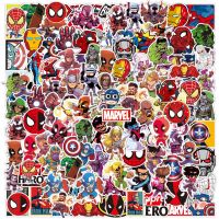 10/50/100 Pcs/Lot Cartoon Marvel Stickers The Avengers Waterproof Luggage Laptop Skateboard Guitar Kid Toy Spiderman Sticker