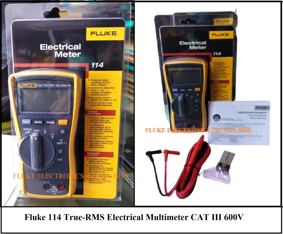 Fluke 114 True-RMS Electrical Multimeter CAT III 600 V