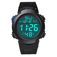 「Dark blue watch」 Honhx Led Digital Sport Watch Men Fashion Life Waterproof Man Boy Stopwatch Date Rubber Electronic Watch Wristwatch Gift