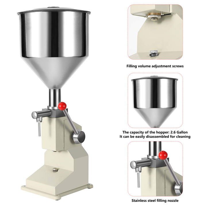 เครื่องบรรจุครีม-เครื่องบรรจุของเหลวแบบปรับได้-5-50-มล-เครื่องจ่ายของเหลวเชิงพาณิชย์-10-ลิตร-a03-เครื่องบรรจุขวดสำหรับวางน้ำมันเครื่องสำอาง