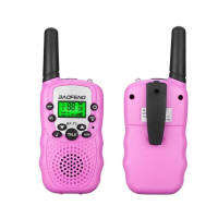 2pcs Hotsale Children Mini Kids UHF Walkie Talkie BF-T3 Baofeng FRS Two Way Radio Comunicador T3 Handy Talkie Hf Transceiver สีชมพู Pink  (2443)