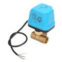 【ห้ามพลาด】【ราคาถูกสุด】AC220V เปลือกหอยสีน้ำเงิน 3 3 Way Brass Ball Valve WAY มอเตอร์วาล์วบอลวาล์วทองเหลือง 3 Brass Ball Valve สายไฟฟ้าวาล์วลูกเกลียว