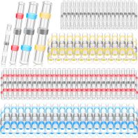 200/100PCS กันน้ำ SOLDER Seal Sleeve ขั้วต่อ Splice ความร้อนหดสายไฟฟ้าขั้วต่อ BUTT Connectors Kit Assortment-iewo9238