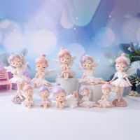 Cake Topper Figurines Home Decor Ballet Girl Princess Toy Angel Wings Girl Rainbow Wedding Birthday Gift Landscape Decoration