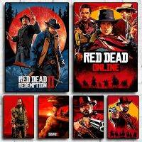 เกมยอดนิยม Red Dead Redemption 2 Modern Art Home Wall Game Room Internet Cafe ตกแต่งผนังโปสเตอร์ HD ภาพวาดหมึก New