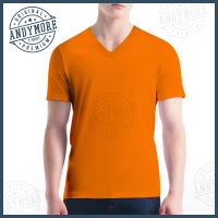 Andymore เสื้อยืด คอวี สีส้ม ราคาโรงงาน Cotton 100% เบอร์32 ทรง Body size คอวี ไซส์ S/M/L/XL/XXL