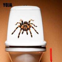 (Allen Cook) YOJA 23.3X16.6CM ห้องนอนตกแต่งบ้านผนังสติ๊กเกอร์ห้องน้ำรูปลอกยกเว้นจำลองแมงมุมผมยาว T5 1279