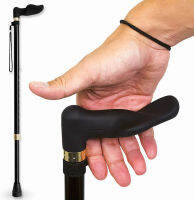 RMS Royal Medical Solutions, Inc. RMS Right Hand Walking Cane with Palm Grip Orthopedic Handle - Adjustable Offset Cane to Fit Individuals Palm Naturally - Ideal for Anyone with Arthritis or Carpal Tunnel Syndrome (Right Hand)