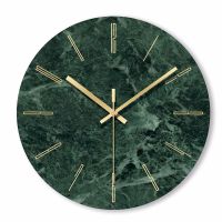 1PC Marble Wall Clock Simple Decorative Creative Nordic Modern Marble Clock Wall Clock for Living Room Kitchen Office Bedroom